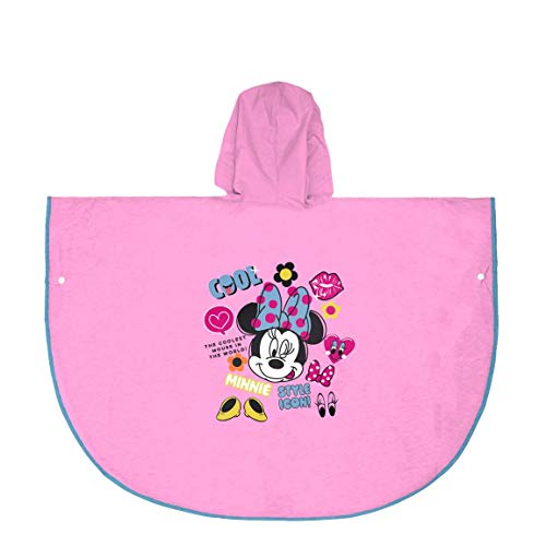 CERDÁ LIFE'S LITTLE MOMENTS 2400000572_S0506-C70 Poncho de Lluvia Niña de Minnie Mouse-Licencia Oficial Disney Studios, Rosa, 5-6 años para Niñas