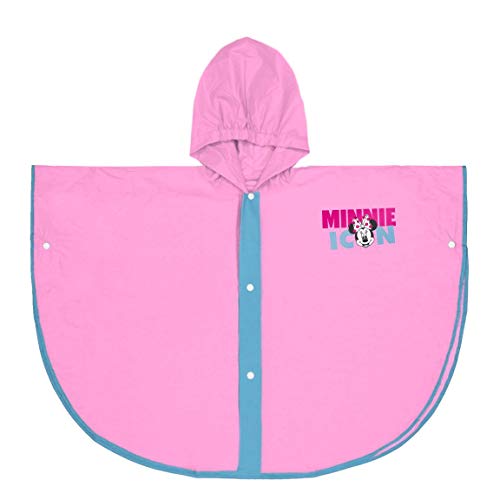 CERDÁ LIFE'S LITTLE MOMENTS 2400000572_S0506-C70 Poncho de Lluvia Niña de Minnie Mouse-Licencia Oficial Disney Studios, Rosa, 5-6 años para Niñas