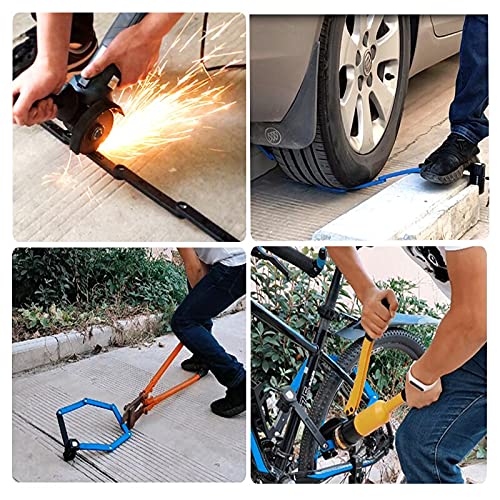 Cerradura plegable antirrobo resistente de acero compacto bloqueo de bicicleta para bicicleta E scooter motocicleta profesional fuerte bloqueo D S-negro