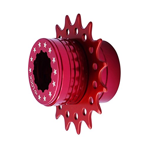 Cervus Bicicleta Fixie Sola Velocidad Cassette Kit de conversión Compatible Shimano 18T Colores (Rojo)