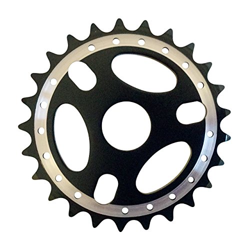 Cervus - Cadena de aleación para Bicicleta BMX, Dientes: 25, Color Negro