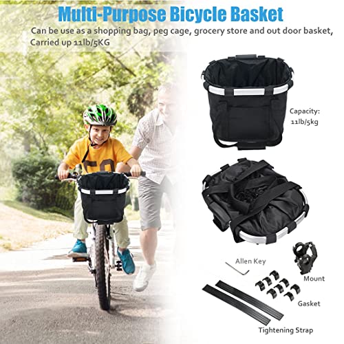 Cesta para Bicicleta Plegable, Multifuncional Cesta para Bicicleta, Impermeable Cesta Delantera de Bicicleta para Llevar Mascotas, Bolsas de Compras, Bolsas de Viaje, Acampar al Aire Libre