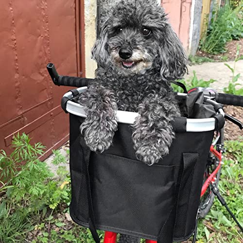 Cesta para Bicicleta Plegable, Multifuncional Cesta para Bicicleta, Impermeable Cesta Delantera de Bicicleta para Llevar Mascotas, Bolsas de Compras, Bolsas de Viaje, Acampar al Aire Libre