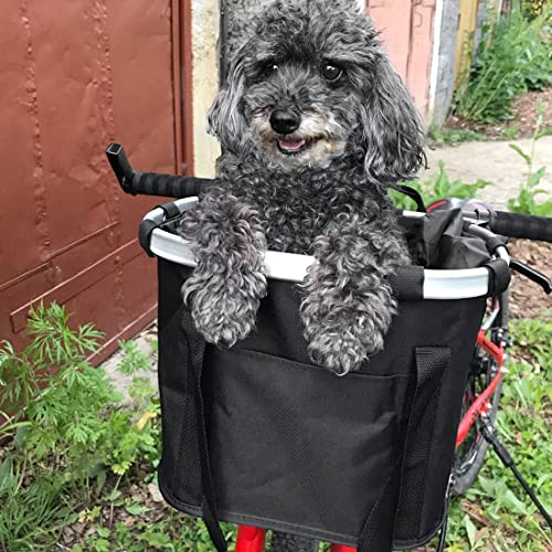 Cesta para Bicicleta Plegable, Multifuncional Cesta para Bicicleta, Impermeable Cesta Delantera de Bicicleta para Llevar Mascotas, Bolsas de Compras, Bolsas de Viaje, Acampar al Aire Libre