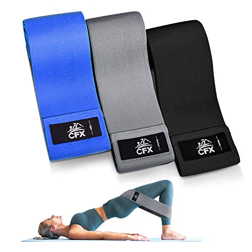 CFX Bandas Elasticas, Juego de 3 Bandas Elásticas Musculacion para Fitness con 3 Niveles, Resistencia Antideslizante para Piernas y Glúteos,Pilates,Yoga,Fuerza,Fisioterapia,Estiramientos