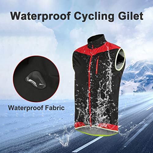 Chaleco Cortavientos Ciclismo Hombre Mujer Chaleco Bici Reflectante Impermeable Chaleco Bicicleta Transpirable Chaleco MTB Sin Mangas Chaqueta Sin Mangas Cortavientos,Verde,XL