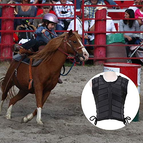 Chaleco ecuestre de equitación unisex, protector de cuerpo, equipo protector acolchado de EVA para adultos, niños, niñas y niños a caballo (tamaño: S)