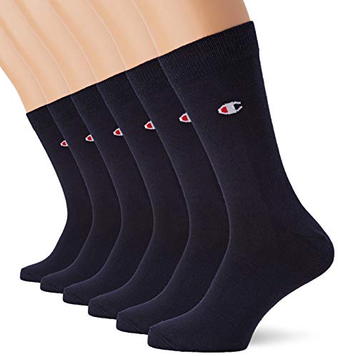 Champion City Crew Socks X6 Calcetines Deportivos, Multicolor (Bleu Marine 98A), 39/42 ES (Pack de 6) para Hombre