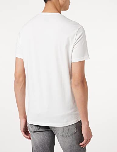 Champion Classic Logo Crewneck T-Shirt Camiseta, Blanco, S para Hombre