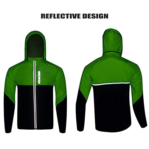 Chaqueta Ciclismo Hombre Verano Wind Stopper Impermeable Super Ligero Chaqueta Bicicleta Alta Visibilidad Running Deportivas Softshell Paravientos