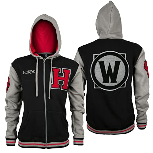 Chaqueta con Capucha World of Warcraft Team Horde Deluxe Negro Gris Rojo - M