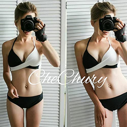 CheChury Bikinis Mujer 2021 Push Up Halter Bikini Traje de baño Acolchado Bra Tops y Braguitas Bikini Sets Talla Grande Bañador Vacaciones