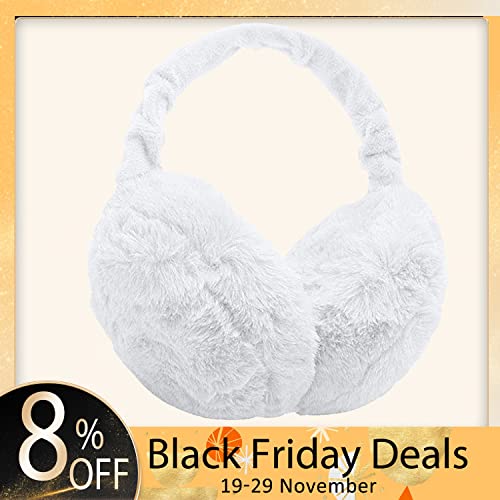 CheChury Orejeras Mujer Invierno Orejeras Unisex Peluche Orejeras de Invierno Ajustables Plegables Earmuffs Cálido Orejeras de Frio para Mujer Hombre Accesorio de Esquí Moda Regalo de Invierno