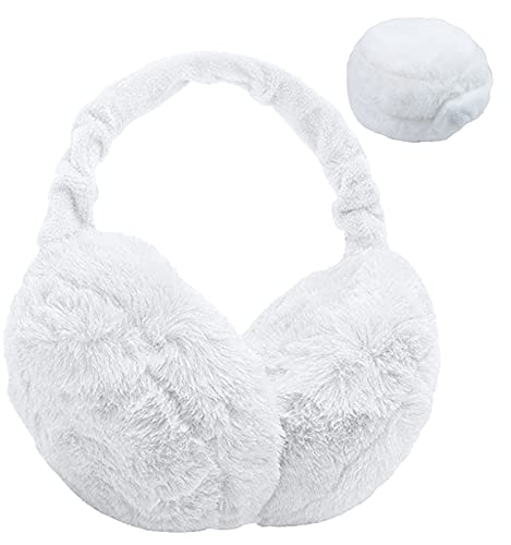 CheChury Orejeras Mujer Invierno Orejeras Unisex Peluche Orejeras de Invierno Ajustables Plegables Earmuffs Cálido Orejeras de Frio para Mujer Hombre Accesorio de Esquí Moda Regalo de Invierno