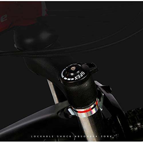 Chenbz Deportes al Aire Libre Bicicleta de montaña 30 Velocidades de Bicicleta de montaña 26' Marco Suspensión Tenedor de Neumáticos HighCarbon Acero con Bloqueo mecánico de Bicicletas de Doble Freno