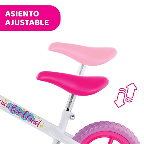 Chicco Bicicleta sin Pedales First Bike para Niños de 2 a 5 Años hasta 25 Kg, Bici para Aprender a Mantener el Equilibrio con Manillar y Sillín Ajustables, Color Rosa - para Niños de 2 a 5 Años