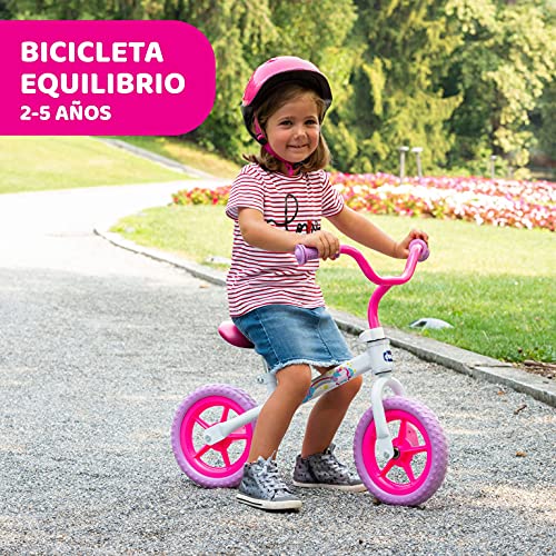 Chicco Bicicleta sin Pedales First Bike para Niños de 2 a 5 Años hasta 25 Kg, Bici para Aprender a Mantener el Equilibrio con Manillar y Sillín Ajustables, Color Rosa - para Niños de 2 a 5 Años