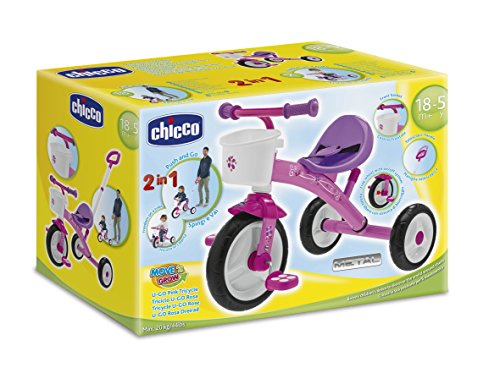 Chicco- Triciclo 2 en 1, Color Rosa (Artsana Spain 00007412100000)