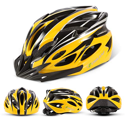 CHILEAF Casco de Bicicleta Certificado CE Casco de Bicicleta para Hombre con Visera Desmontable Casco de Ciclismo Ligero Protección Seguridad Tamaño Ajustable Ciclismo Carretera Montaña Adultos