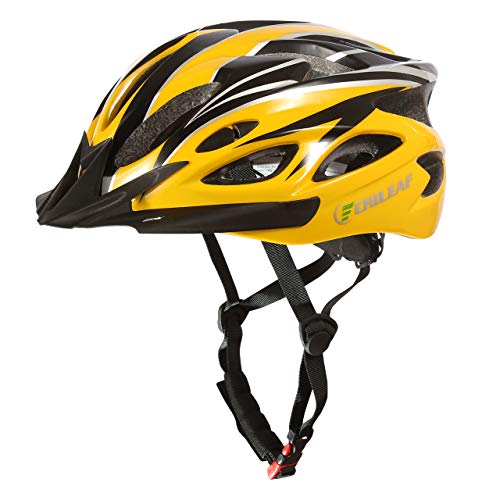 CHILEAF Casco de Bicicleta Certificado CE Casco de Bicicleta para Hombre con Visera Desmontable Casco de Ciclismo Ligero Protección Seguridad Tamaño Ajustable Ciclismo Carretera Montaña Adultos