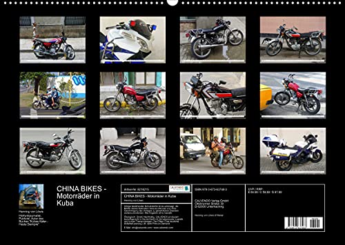 CHINA BIKES - Chinesische Motorräder in Kuba (Premium, hochwertiger DIN A2 Wandkalender 2022, Kunstdruck in Hochglanz): Ältere und ganz neue Motorräder aus China in Kuba (Monatskalender, 14 Seiten )