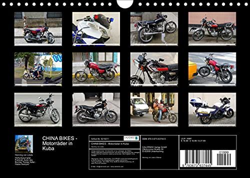 CHINA BIKES - Chinesische Motorräder in Kuba (Wandkalender 2022 DIN A4 quer)