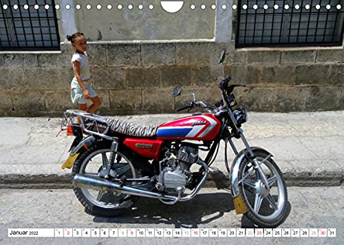 CHINA BIKES - Chinesische Motorräder in Kuba (Wandkalender 2022 DIN A4 quer)