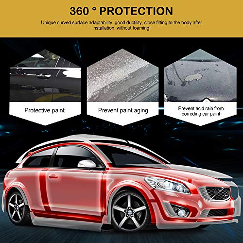 Chingde Película Protectora de Coche, 30x300CM Película Protectora autoadhesiva película Protectora de Pintura para automóviles Película antirrayas para Coche para Uso como automóvil, Bicicleta