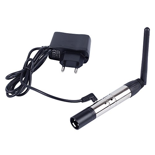 CHINLY 2.4G ISM DMX512 transmisor/receptor XLR macho/hembra con antena para cabezas iluminación principal móvil