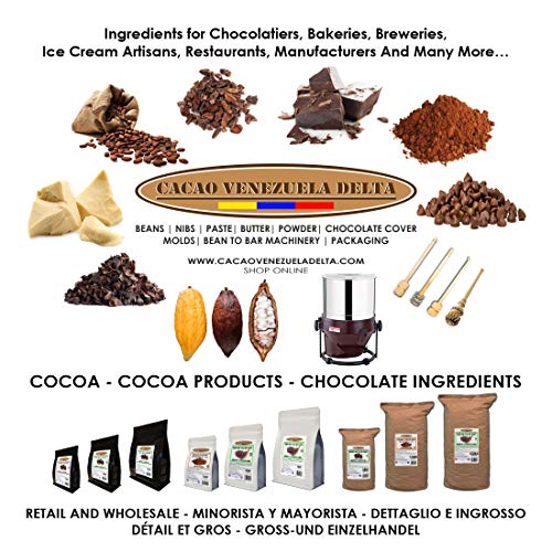 Chocolate Negro Puro 100% - Origen Venezuela - Bolsa 500g - (Puro, natural y en trocitos) - Cacao Venezuela Delta