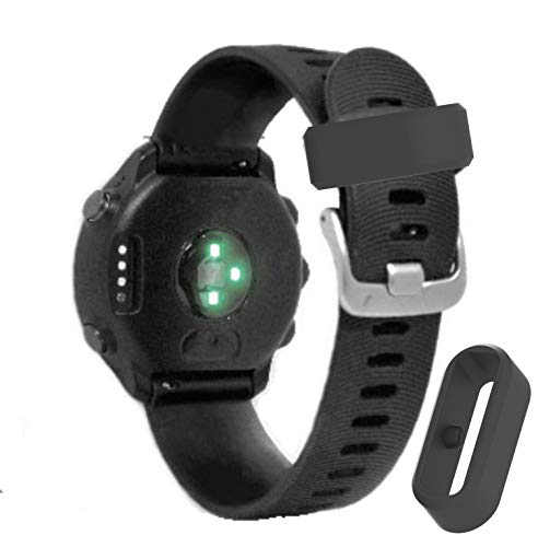 Chofit Lote de 5 anillos seguros de repuesto compatibles con Garmin Vivoactive 3 Music & Vivoactive 3/Venu/Vivomove 3 silicona conector de sujeción para anillos de sujeción seguridad, color negro