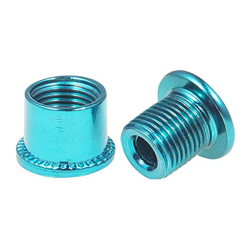 Chooee Tuercas y Tornillos para Plato de Bicicleta,M8 Tornillos para Doble Platos Shimano/Sram Azul