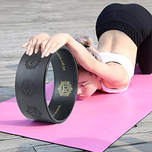 chora Rueda De Yoga, Rodillo De Espuma De Masaje con Rueda De Corcho De Yoga Assist para Estirar, Aumentar La Flexibilidad Y Mejorar Las Bandas Traseras, Las Posturas De Yoga Dharma Más Classy