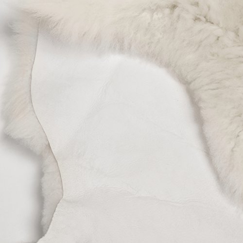CHRIST Piel de Cordero “Patagonia Piel de Oveja/Borrego Genuina y ecológica, de Pelo Largo, Natural, Grande y Blanca para decoración de REBAJA – como Manta para Silla y sillón o Alfombra