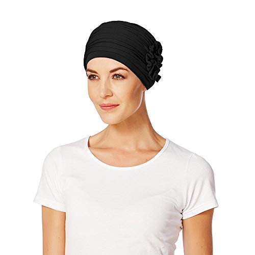 Christine Headwear Gorro oncológico Lotus con bambú hipoalergénico - Negro