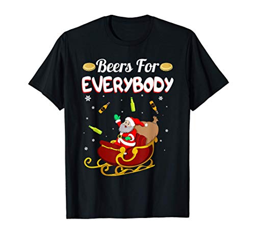 Christmas Beers For Everybody Santa's Sleigh Beer lover Gift Camiseta