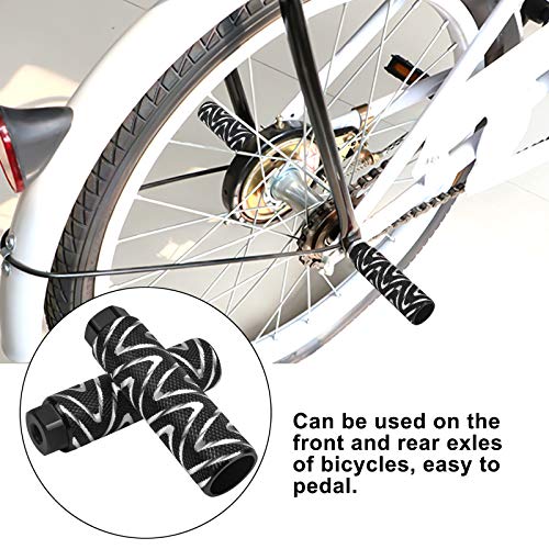 Chstarina 2Pcs Clavijas de Bicicleta Aluminio Aleación, Clavijas de BMX, Pedal de Eje de Bicicleta de Montaña para Ejes Delanteros o Traseros, Encajan en los Ejes de 3/8 Pulgadas (Azul)