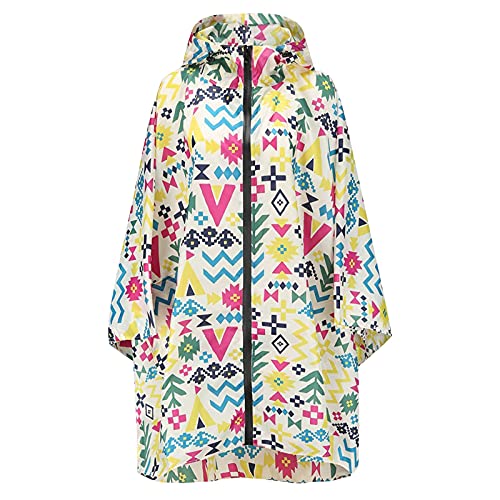 Chubasquero para mujer, para exteriores, ligero, chubasquero, cortavientos, resistente al agua, con capucha, bolsillo con cremallera, de un solo color, a juego, poncho de lluvia unisex