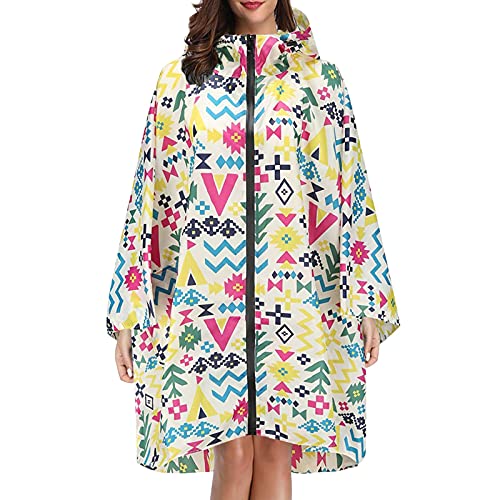 Chubasquero para mujer, para exteriores, ligero, chubasquero, cortavientos, resistente al agua, con capucha, bolsillo con cremallera, de un solo color, a juego, poncho de lluvia unisex