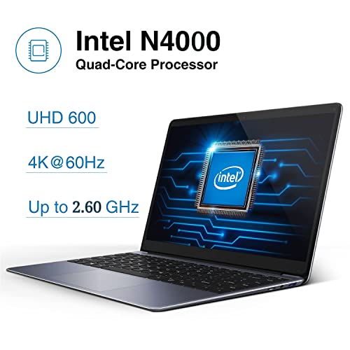 CHUWI HeroBook Pro Ordenador Portátil Ultrabook Laptop 14.1' Intel Celeron N4000 hasta 2.6 GHz, 4K 1920*1080, Windows 10, 8G RAM 256G SSD, WiFi, USB 3.0, 38Wh