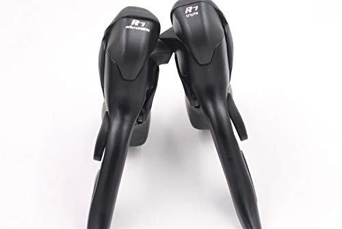 Ciclismo 7 8 9 Speed ​​Shift Shifter Bicicletas de Doble palancas de Control de la Bici del Camino de la Palanca del Manillar Compatible for 22.2-23.8mm Manetas Cambio (Size : Double 7 speeds)