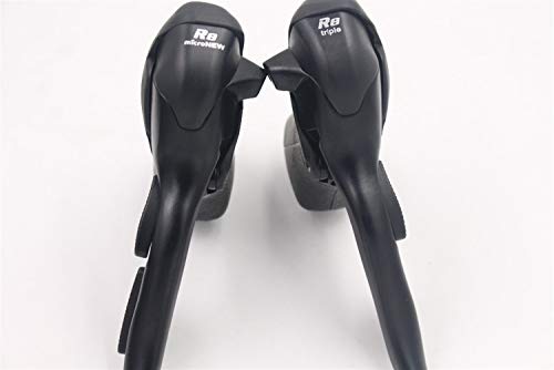 Ciclismo 7 8 9 Speed ​​Shift Shifter Bicicletas de Doble palancas de Control de la Bici del Camino de la Palanca del Manillar Compatible for 22.2-23.8mm Manetas Cambio (Size : Double 7 speeds)