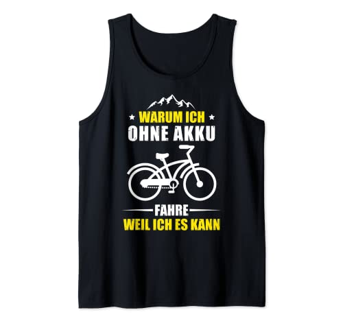 Ciclismo Bicicleta con texto en alemán "Bicicleta" para hombre y mujer Camiseta sin Mangas