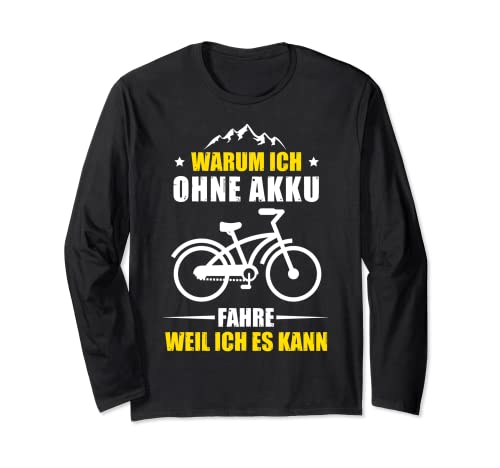 Ciclismo Bicicleta con texto en alemán "Bicicleta" para hombre y mujer Manga Larga