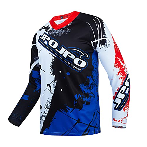 Ciclismo Jersey de los hombres de la bici de montaña del motocross Jersey largo MTB camiseta, 62, XL