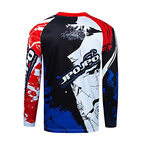 Ciclismo Jersey de los hombres de la bici de montaña del motocross Jersey largo MTB camiseta, 62, XL