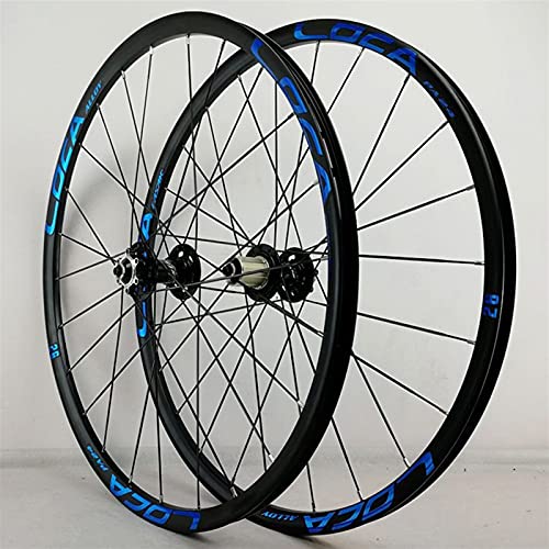 Ciclismo Ruedas 26/27.5 pulgadas Mountain Bike Wheelset Doble pared aleación llantas disco freno de disco MTB 6 Pasantes 8-12 Cassette de velocidad 24h Ruedas de bicicleta trasera delantera rápida