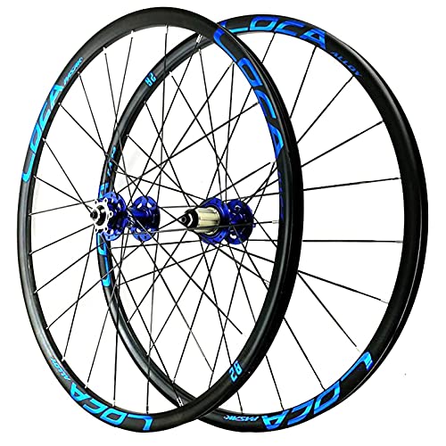 Ciclismo Ruedas 26/27.5 pulgadas Mountain Bike Wheelset Doble pared aleación llantas disco freno de disco MTB 6 Pasantes 8-12 Cassette de velocidad 24h Ruedas de bicicleta trasera delantera rápida