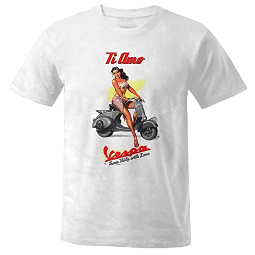 ciclomotor Lambretta Vespa Rockybilly Tatuaje Rock Camiseta Camisa T-Shirt Polo M
