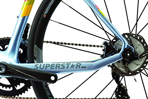 Cinelli Bicicleta de Carretera Unisex Superstar Disc, Azul, Talla L